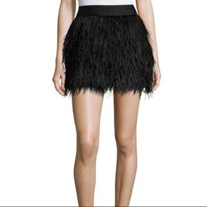 Milly ostrich feather skirt